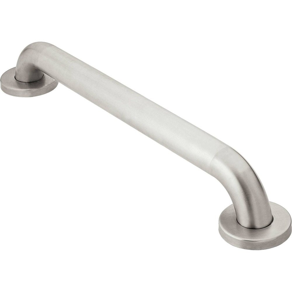 Moen Home Care Bathroom Safety 36 Inch Stainless Steel Handicap Grab Bar for Bathtub and Shower, Peened Texture for Grip, Elderly Assistance Product with Concealed Screws, R8936P
