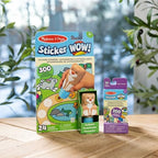 Melissa & Doug Sticker Wow!™ Bunny Bundle: 24-Page Activity Pad, Stamper, 500 Stickers, Mini Pad, Arts and Crafts Fidget Toy Collectible Character