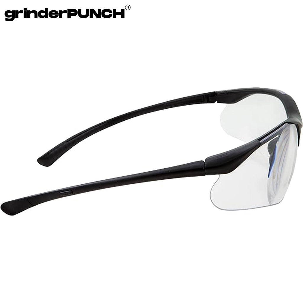 grinderPUNCH Full Lens Magnification Safety Glasses Readers ANSI Z87 Impact Resistant Diopter Magnifying Reading Glasses (+2.00 Diopter)