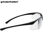 grinderPUNCH Full Lens Magnification Safety Glasses Readers ANSI Z87 Impact Resistant Diopter Magnifying Reading Glasses (+2.00 Diopter)
