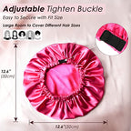 YANIBEST Double Layer Satin Bonnet Silk Bonnet Adjustable Hair Bonnet for Sleeping Hair Bonnets for Women Curly Natural Hair