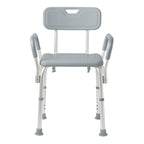 Dr. Dunley Bath Chair for Seniors, Shower Seat with Back, Suction Feet, Non-Slip Adjustable Height Shower Bench for Elderly, 350lb Weight Capacity (Removable Backrest)