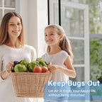 Magnetic Screen Door Left Right Side Opening Polyethylene Terephthalate Mesh Greater Than Fiberglass and Polyester Easy Install Fit Door Size 32"x80"(Screen:35"x82")