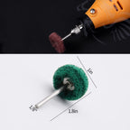 100pcs Abrasive Wheel, 1" Buffing Polishing Wheels, Metal Polishing Compound for Rotary Tools-1/8(3mm) Shank, 120 Grit, 180 Grit, 320 Grit, 400 Grit, 600 Grit