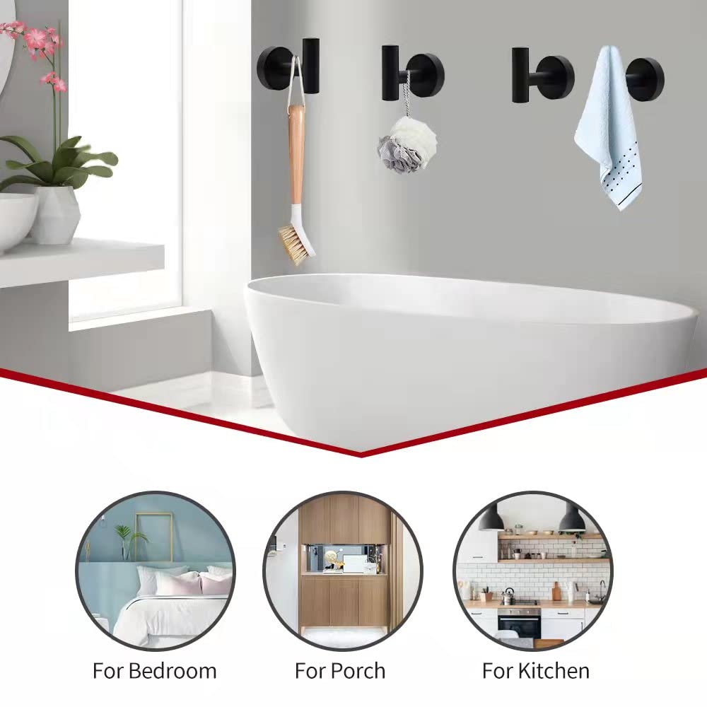 10pcs Matte Black Bathroom Hardware Set