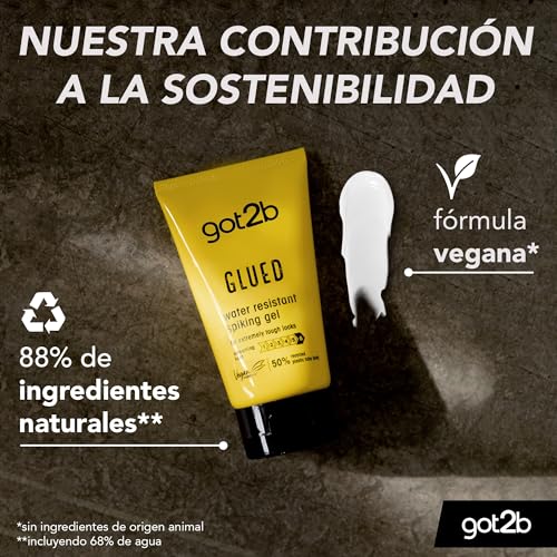 Got2B Schwarzkopf Glued Spiking Glue Hair Gel, Water Resistant, Strong Hold for Up to 72 Hours, 150 ml,package may vary