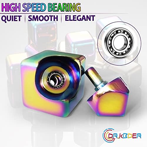 2pc Fidget Spinner Toys Cube Adults, Easter Basket Stuffers for Teens Metal EDC Cool Desk Gadgets Office Toys Small Anxiety Figette Sensory Toy, ADHD Tool Fingears Figet Stress Valentine Gift for Boy
