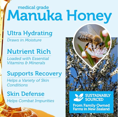 Era Organics Manuka Honey Face Cream - Advanced 12-in-1 Nourishing and Rejuvenating Daily Face Moisturizer for Women and Men - Face Moisturizer for Sensitive Skin - Body Moisturizer for Dry Skin 4 oz