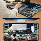 for MTG Game Playmat, for Magic TCG Rubber Play mat,Tabletop Card Playmats with Smooth Surface,Trading Card Inked Game Mat with White Zones,Battle Game,Retro Waves