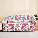 OQHAIR Stretch Prints Sofa Cover Dustproof Anti Slip Sofa Slipcover Universal with Skirt Sofa Cover for 3 Cushion Couch Furniture Protector Living Room -D-2Seat