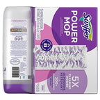 Swiffer Power Mop Refill, Floor Cleaner for Mopping Tile, Vinyl, Laminate, Wood in Home, Bathroom, Kitchen, All Purpose Multi-Surface Cleaning, 5 Pads + 1 Lavender Solution (Pack of 2)