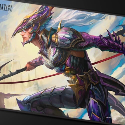 Ultra PRO - Final Fantasy x Universes Beyond Kain Highwind Black Stitched Playmat for Magic: The Gathering | Card Game Playmat, Final Fantasy Collectibles, Desk Mat Mousepad