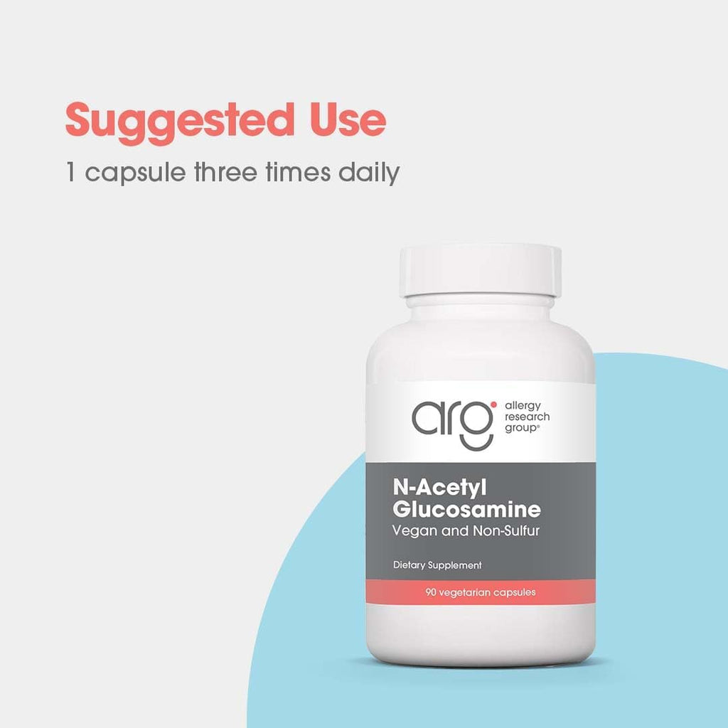 Allergy Research Group ARG N-Acetyl Glucosamine (NAG) - Vegan Glucosamine Supplement - Gastrointestinal & Connective Tissue Support - Non-Sulfur Formula - 90 Servings - 90 Capsules