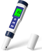 Pool Salt Tester, Digital Salt Water Pool Tester & Ph Tester, Salt Tester for Saltwater Pool, Digital Salinity Tester for Water, 5 In 1 Salinity Ph Temp EC and Tds Meter for Pool, Saltwater Aquarium