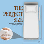 BLISSFORD 36 Pack Fitted Hospital Bed Sheets for Home Use, 36 x 84 x 12