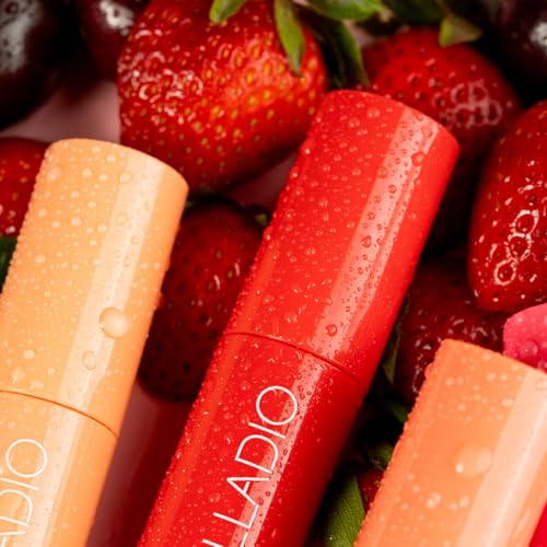 Palladio Jelly Tint, Liquid Stain for Cheeks & Lips, Vivid Color Lip Stain, Lightweight Non-Sticky and Transfer-proof, Natural Finish Makeup, Cherry Rose