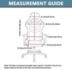 OQHAIR 4 Pieces Ergonomic Gaming Chair Cover with Armrest Soft Jacquard Gaming Chair Slipcover Anti Slip Gaming Chair Cover for Reclining Racing Gaming Gaming Chair -Light Gray