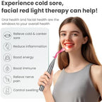 Red Light Therapy for Face, FSA HSA Eligible Cold Sore Treatment Red Light Therapy Wand, Rechargeable Clinical Grade Infrared Light Therapy, Ideal for Lips, Skin, Pain Relief, Fast Recovery