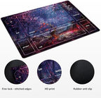 MTG Playmat TCG Playmat -Includes Storage Bag and 14 Dice-Experience Top-Tier Quality and Edge-Locking Waterproof and Non-Slip Mat! (playmat with, Tree)