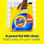 Tide Simply Oxi Boost + Ultra Stain Release, 162 fl oz, 115 Loads, Tough on Stains, Whitens, Brightens, Refreshing Breeze Scent