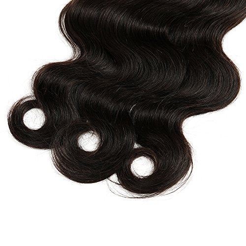 Boho Knotless Braids Human Hair Micro Braids Extension Hair Body Wave Human Bulk Hair 22"24"26" 1pack (3bundles(150g) Natural Black Color