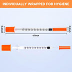 40 PACK U-100 Disposable Syringes 1ml/cc, 30G 5/16" (8mm), Individually Wrapped for Precision, Hygiene, and Safe Use