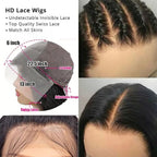 SODLIS 13x6 Deep Wave Lace Front Wigs Human Hair Pre PLucked 13x6 HD Lace Front Wigs Human Hair For Black Women Deep Curly Lace Front Wigs Human Hair Natural Color Glueless Wig（Natural Color，30 Inch）