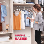 30pk Made in USA Plastic Clothes Hangers Bulk | 20 30 50 100 Pack Available | Laundry Clothes Hanger | Coat Hangers Plastic | Heavy Duty Plastic Hanger for Closet Hangars | Mainstays Hangers (Black)