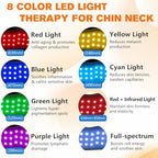 Cordless Red Light Therapy for Neck Chin Firming and V Face Lifting, Portable 8 Color Light Therapy Wrap for Hand Feet Wrist Pain Relief, Infrared Light Therapy Pad