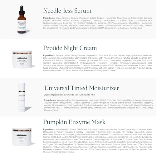 DRMTLGY Hydration Superstars Kit: Needle-less Serum, Peptide Night Cream, Tinted Moisturizer & Essential Facial Cleanser
