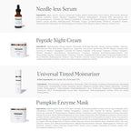 DRMTLGY Hydration Superstars Kit: Needle-less Serum, Peptide Night Cream, Tinted Moisturizer & Essential Facial Cleanser