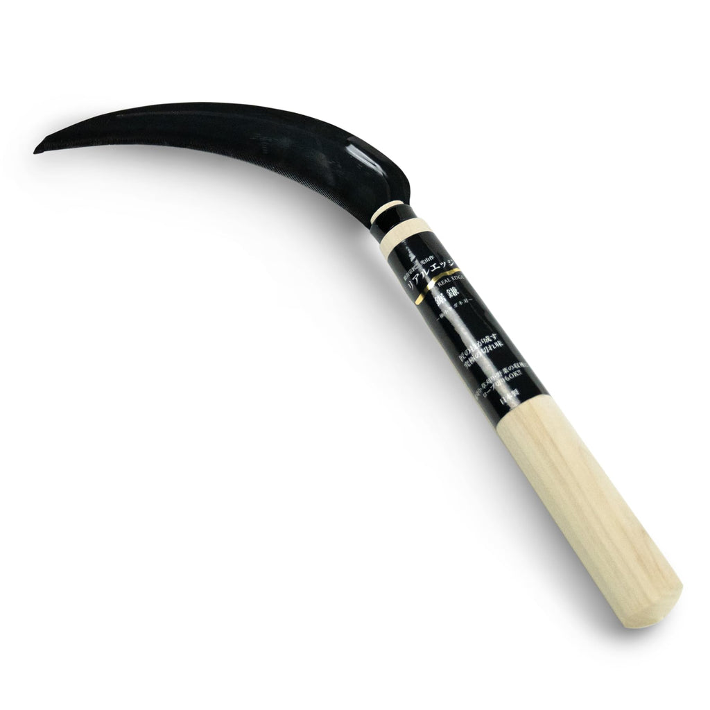 HOUNEN Japanese Harvest Sickle, 5.9-Inch Serrated SK-5 Steel Rice Knife