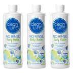 No-Rinse Body Bath, 16 fl oz - Leaves Skin Clean, Refreshed and Odor-Free, Rinse-Free Formula (Pack of 3) - Makes 16 Complete Baths Per Bottle