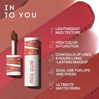 INTO YOU Matte Lipstick for Women, Matte Red Lipstick Long Lasting, Multi-Purpose for Lips and Cheek, Non-Stick Cup Not Fade Lip Stain Makeup Cosmetics Official Directly (EM20)