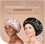 Satin Bonnet Adjustable Sleeping Silk Bonnet Black Women Men Double Layer Satin Silk Sleep Cap Hair Wrap Large Curly Hair
