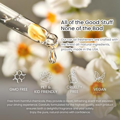 Car Fresheners Hanging, Cherry Car Freshener, Car Fresheners for Women, Long Lasting Car Perfume, 2 Pack Car Diffuser,Essential Oil Diffuser for Car, Made in USA