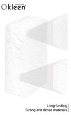 Okleen White Multi Use Scrub Sponges. Made in Europe. 9 Pack, 4.3x2.8x1.4 inches. Odorless Delicate Scrubber for Kitchen and Household Cleaning