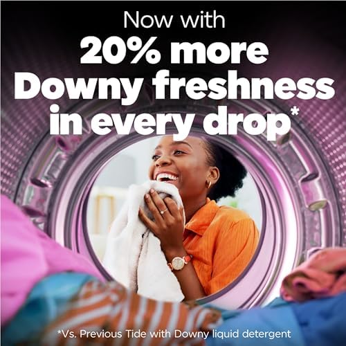 Tide Plus Boost of Ultra Downy Liquid Laundry Detergent, April Fresh Scent, 148 fl oz, 105 Loads, Laundry Detergent Liquid with Long-Lasting Freshness