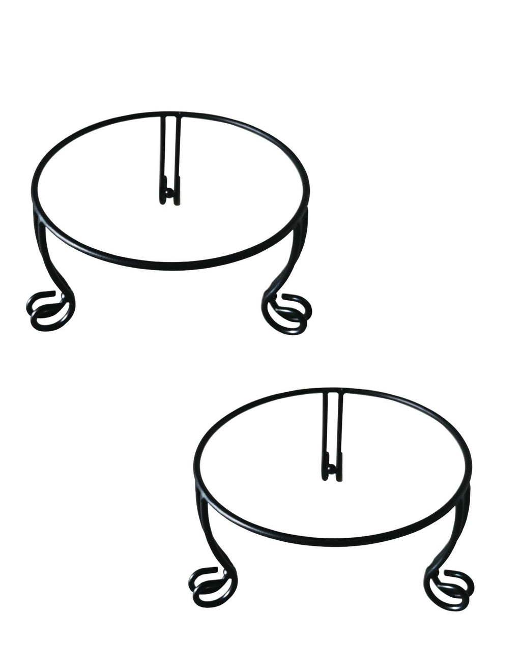 iLTreFlo 2 Pack Metal Gazing Ball Stand for 10 or 12 Inch Outdoor Garden Gazing Globes,Metal Display Stand for Plant or Flowerpot Holder,Birdbath Bowl Stand 6 Inch Tall,Black