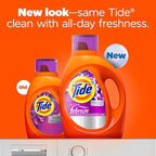 Tide Plus Febreze Freshness HE Turbo Clean Liquid Laundry Detergent, Spring & Renewal Scent, 105 fl oz, 74 loads (Packaging may vary)