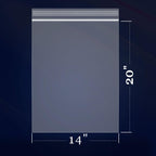 iMailer - 200 Pcs- 14" x 20" Large Clear Reclosable 2 Mil Zip Bags- 2 Gallon Zip Bags for Clothing, T-Shirts, Pants