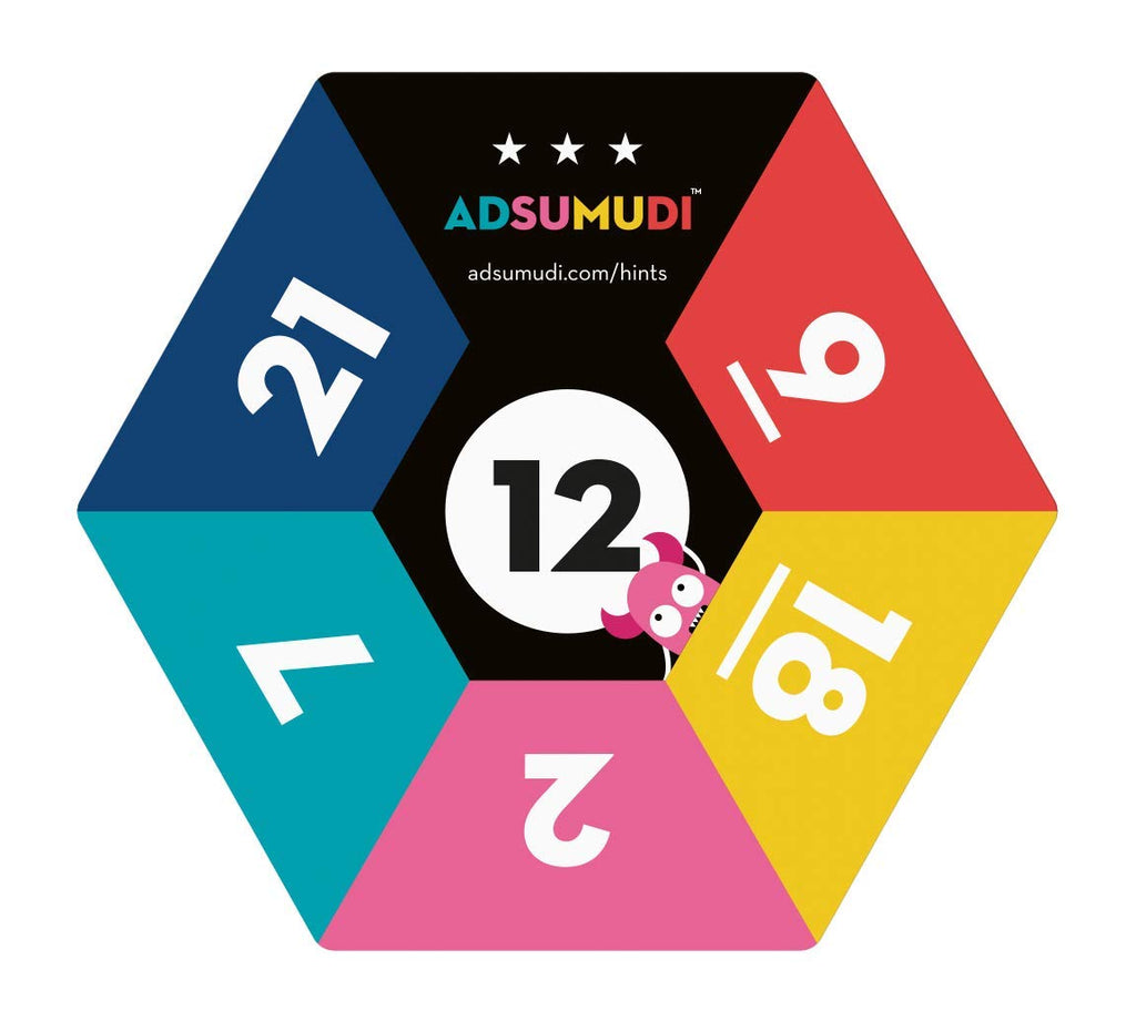 Evermade Adsumudi Math Game - The Monstrously Fun, Smart Game for Kids to Practice Multiplication, Division, Addition and Subtraction - Great for Kids Ages 8-12