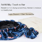 YANIBEST Double Layer Satin Bonnet Silk Bonnet Adjustable Hair Bonnet for Sleeping Hair Bonnets for Women Curly Natural Hair