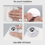 Dear Self Adhesive Caster Wheels for Furniture, Storage Box, Trash Can - Stainless Steel Universal Pulley 360 Degree Rotating Swivel Wheels - 0.8 Inch Low Profile - White - 12 Pack