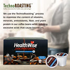Healthwise Low Acid Unflavored Decaf, Chemical-Free Swiss Water Process, 99.9% Caffeine Free, 100% Colombian Coffee K-Cups – Medium Roast, Healthier Coffee for Sensitive Stomachs - 72 Count (Pack of 6)