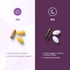 VitaMedica Anti-Aging Formula AM/PM Multivitamin Packets for Women & Men – Supports Radiant Skin, Hair & Nails, Daytime Energy + Nighttime Recovery – 30 Packs