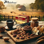Mitalena Artisan Coffee: Golden Pecan Low Acid Coffee Pods - Medium Roast, Organic, Vanilla Pecan Flavored - 72 Brew Cups