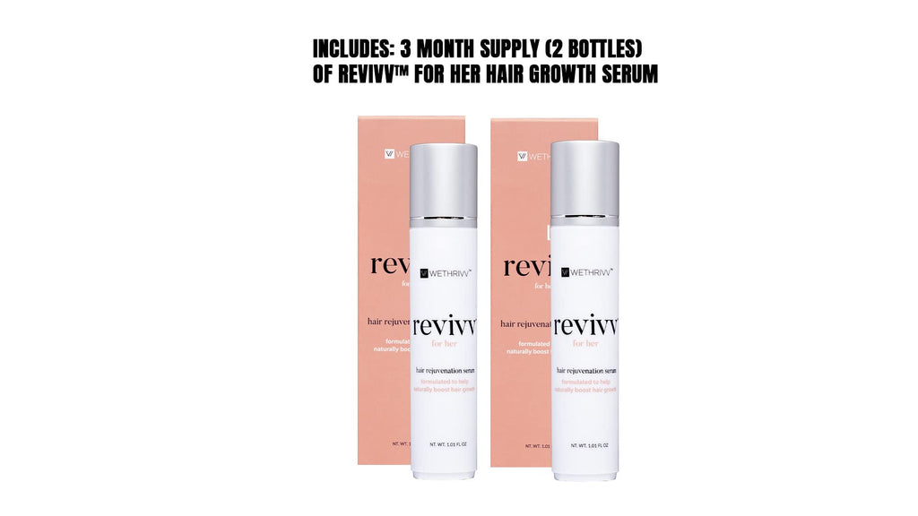 REVIVV Women's Hair Serum 2 Pack | Thicker, Fuller Hair with Our Natural Growth Products | Enhanced Scalp Health and Vitality | Combating Thinning & Packed with Vitamins