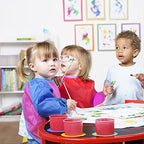 GODR7OY Kids Art Smocks, Painting Apron Artist Smock with Sleeve and 3 Pockets 2 Pack Black/White Set (pink 6-9years)