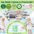 GOGOSO Ball Pit Balls for Toddlers, Green Balls for Ball Pool Birhtday Party Girls Kids with Storage Bag, 2.17inches
